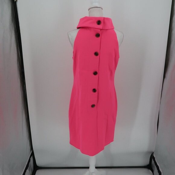 NWT $228 Sail To Sable Hydra Dress Hot Pink Cowl Sleeveless Size MED TXSP2024 - Picture 6 of 10
